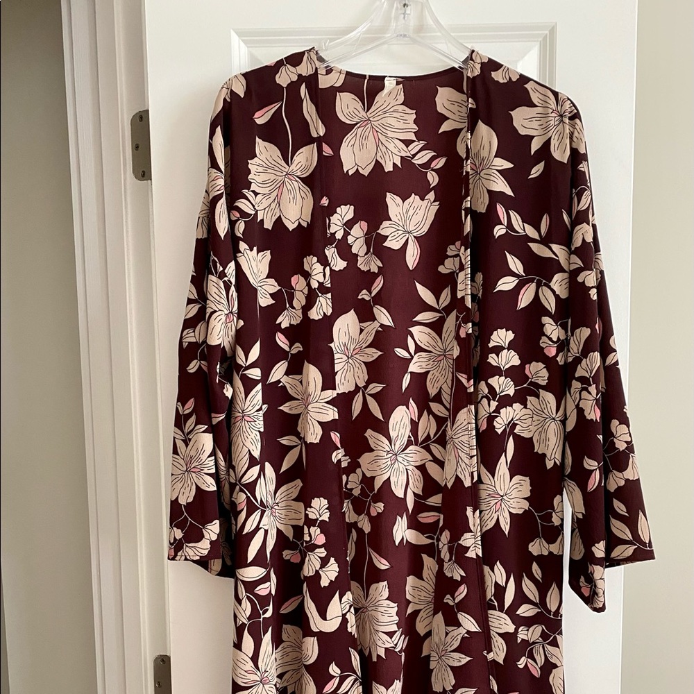 Beautiful burgundy chiffon cover up